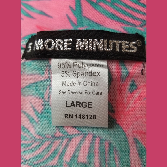 5 More Minutes NWT Tropical Beach Dress Large - Picture 2 of 7